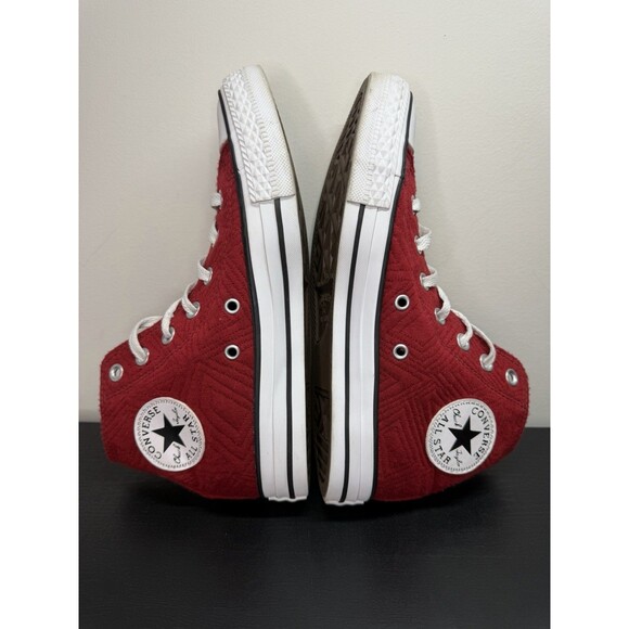 Converse CTAS High Top Quilted Fabric Sneakers Women’s 7 Red 549641C - Picture 4 of 8